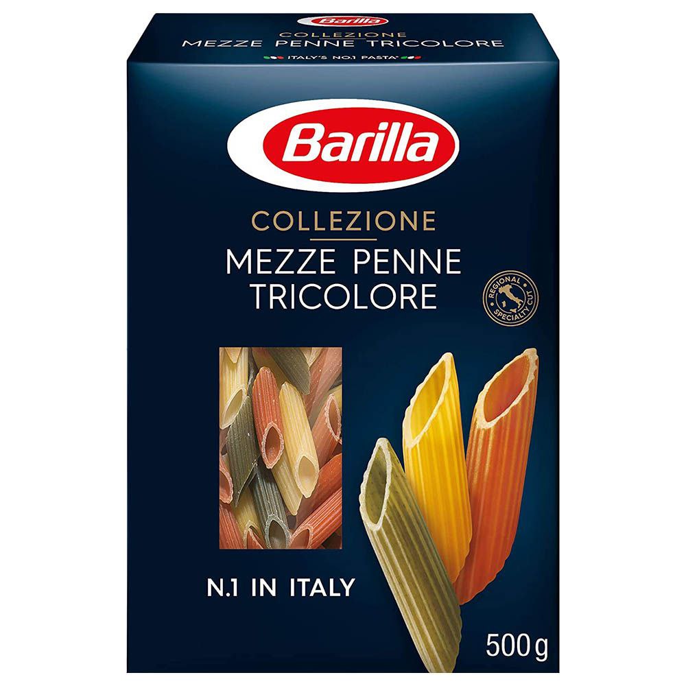 Макарони Медзе пене трикольор.BARILLA  500г